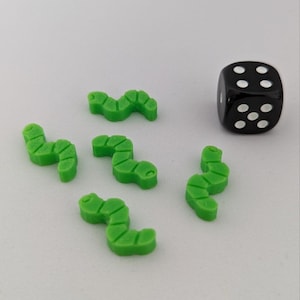 Green Worm Meeples, Board Game Upgrade Board Game Resources