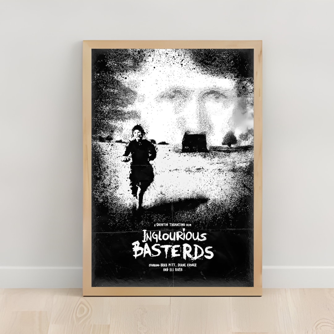Inglourious Basterds Poster, Tarantino Movie Poster, Hans Landa, World War II, WW2 Poster