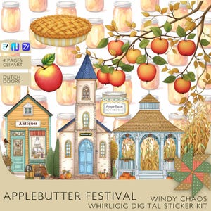 Apple Butter Festival Digital Sticker Kit: GoodNotes, ZoomNotes, Noteful (PNG Files Included)