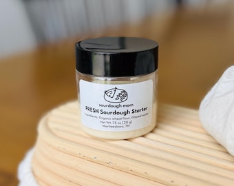 Organic Fresh Sourdough Starter- Step-by-step support included!
