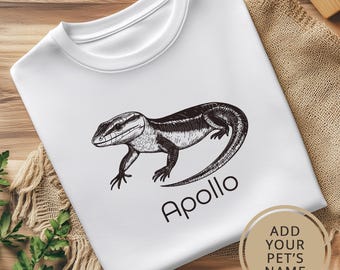 Blue-tongued Skink Shirt. Lizard Shirt. Skink Lover Gift. Custom T-shirt. Reptile Enthusiast. Skink Gift. Personalized Gift