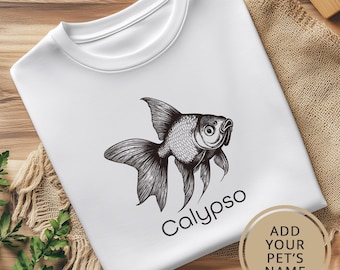 Goldfish Shirt. Fish Lover Gift. Custom T-shirt. Goldfish Gift. Personalized Gift. Fish T-shirt. Aquarium Shirt. Pet Fish Shirt