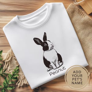 Dutch Rabbit Shirt. Bunny Gift. Custom T-shirt. Rabbit Lover Shirt. Dutch Bunny Gift. Personalized Gift. Bunny Lover Shirt. Rabbit Shirt