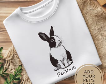 Dutch Rabbit Shirt. Bunny Gift. Custom T-shirt. Rabbit Lover Shirt. Dutch Bunny Gift. Personalized Gift. Bunny Lover Shirt. Rabbit Shirt