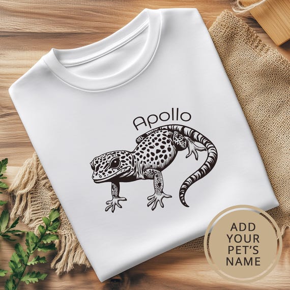 Leopard Gecko Shirt. Lizard Gift. Custom T-shirt. Gecko Lover Shirt. Personalized Gift. Reptile Shirt. Gecko Gift. Lizard Lover Gift