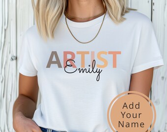 Custom Shirt. Artist Shirt. Personalized Shirt. Artist Gift. Artist T-shirt. Painter Shirt. Painter Gift. Art Lover Gift. Art Lover Shirt