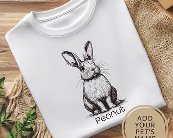 Flemish Rabbit Shirt. Bunny Gift. Custom T-shirt. Rabbit Lover Shirt. Personalized Gift. Bunny Shirt. Rabbit Gift. Flemish Bunny Tee