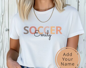 カスタムシャツ。サッカーシャツ。パーソナライズされたシャツ。サッカーギフト。サッカーTシャツ。サッカー愛好家へのギフト。サッカー選手シャツ。サッカーファンへのギフト