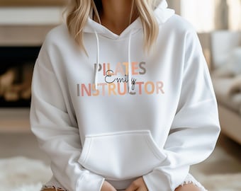 Sudadera con capucha de pilates. Sudadera con capucha personalizada. Sudadera con capucha personalizada. Regalo de pilates. Sudadera con capucha de instructor. Regalo de instructor. Regalo para amantes del pilates