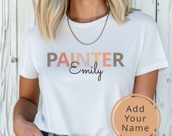 Custom Shirt. Painter Shirt. Personalized Shirt. Painter Gift. Artist Shirt. Artist Gift. Painting T-shirt. Painting Gift