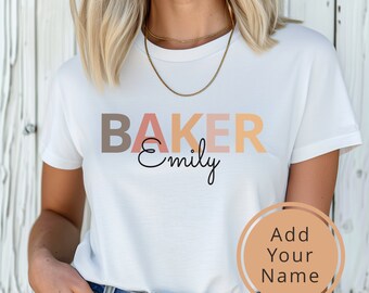 Custom Shirt. Baker Shirt. Personalized Shirt. Baker Gift. Baker T-shirt. Baking Shirt. Baking Gift. Pastry Chef Shirt. Pastry Chef Gift