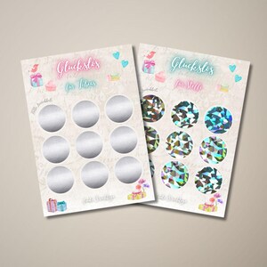Carte à gratter personnalisée – Ticket porte-bonheur romantique avec nom – Un cadeau spécial pour les couples !