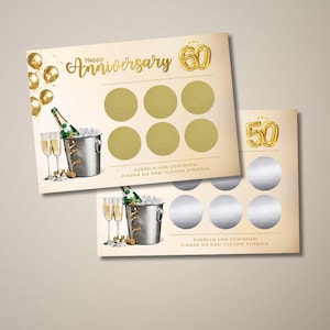 Gratta e vinci per l'anniversario: biglietto fortunato come regalo speciale per un anniversario di matrimonio o un compleanno