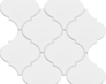 Modern White Arabesque Ceramic Mosaic Tile B2C-MOROARWH1011MO