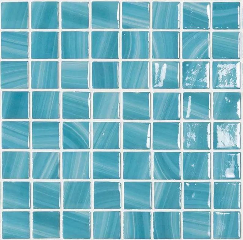 modern 1.5 x 1.5 5609 zen bl glossy glass - mosaic tile Single Sheet - 1.08 Sq Ft Ea