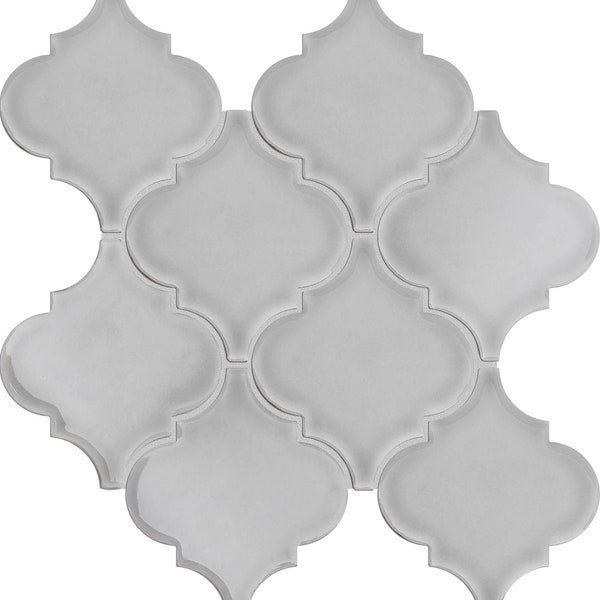 Modern Silver Arabesque Ceramic Mosaic Tile B2C-MOROARSI1011MO