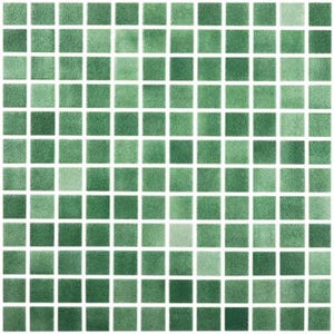 modern 1x1 squares 093507m fog green glossy glass - 507 mosaic tile