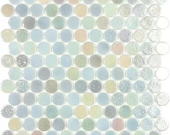 modern c25 557 circle steel glossy glass - mosaic tile