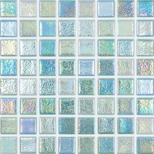 modern 1.5x1.5 098551m shell air - 551 glossy glass mosaic tile