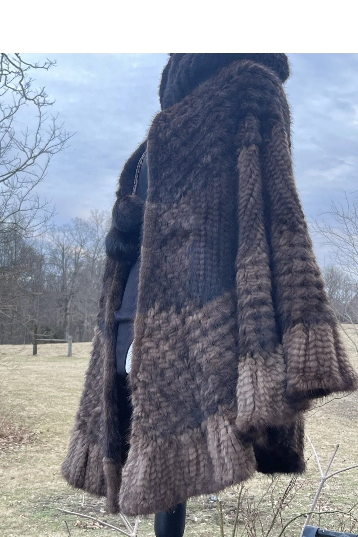 Buy Knitted Mink Poncho Online In India India