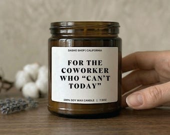 Für den Kollegen, der heute nicht Kerze kann, lustiges Bürogeschenk, Wertschätzung für Kollegen, ästhetische Schreibtischdekoration, sarkastische Arbeit, Sojawachsglas