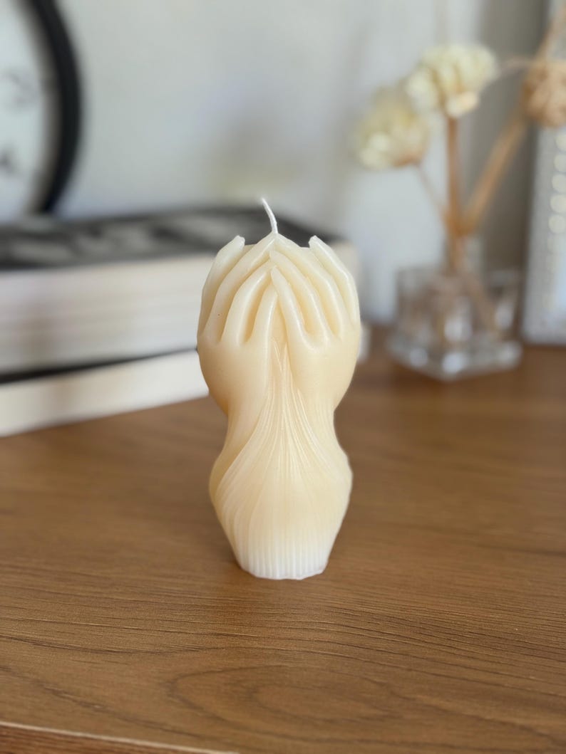 Świeca sojowa Yoni Rose Vulva Shape Body Positive Decor, świeca artystyczna dla bogini, wyjątkowy, uwodzicielski prezent na wieczór panieński, dekoracja promująca dobre samopoczucie seksualne zdjęcie 16
