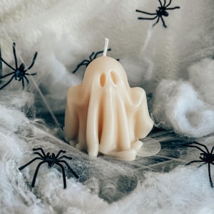 Ghost Candle | Halloween Ghost Decoration | Spooky Soy Wax Candle for Fall Decor