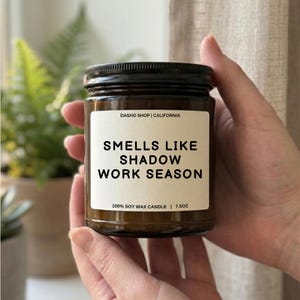 Smells Like Shadow Work Season Candle, Aesthetic Spiritual Gift, Self Discovery Soy Wax Jar, Mindfulness Decor, Introspection Scented Candle