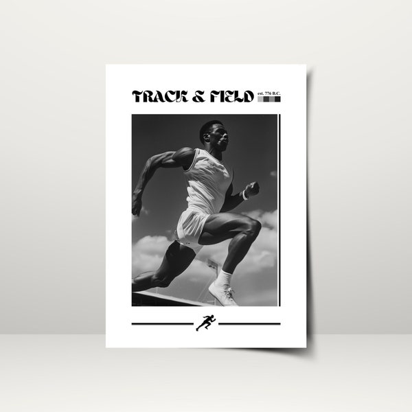 Track and Field Poster, Athletics Print, Gift for Track and Field Athletes, Track and Field, Sports Wall Art, Digital Download DIY Self Print