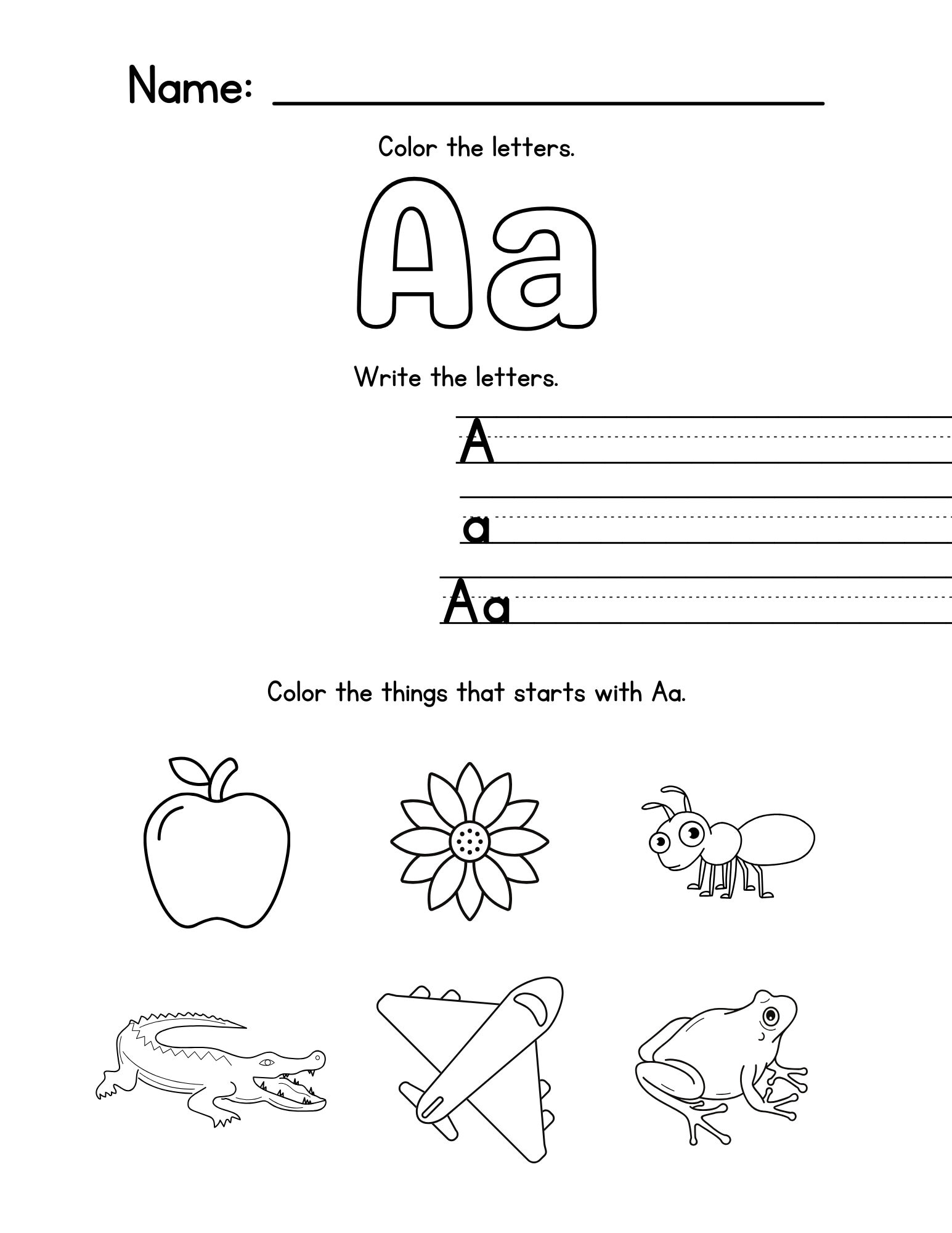 A to Z Alphabet Worksheets Printable Alphabet Tracing Worksheet