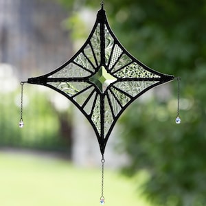 MEDIUM STARLIGHT &quot;CLEAR&quot; • Stained Glass Art • Suncatcher