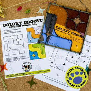 Galaxy Groove • Stained Glass Pattern • Digital Download • HOBBY LICENSE