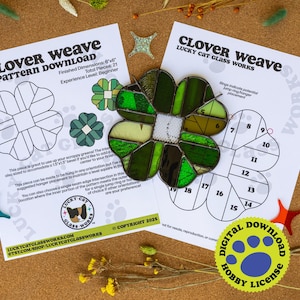 Clover Weave • Stained Glass Pattern • Digital Download • HOBBY LICENSE