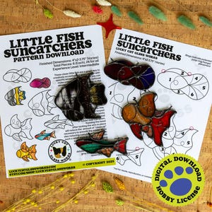 Atrapasueños de Peces Pequeños • Patrón de Vitral • Descarga Digital • LICENCIA DE HOBBY