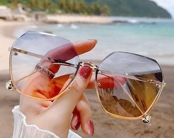 Sommer-Sonnenbrillen für Damen - Stilvolle UV-Schutz-Brille für die Sommersonne - Luxuriös gestaltete, modische Brille