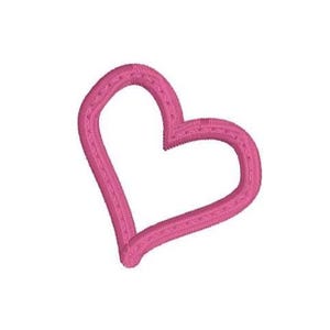 Heart Machine Embroidery Design, Mini Heart Outline Embroidery Design, Instant Download Files