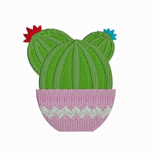 Cactus Flower Fill Embroidery Design (Instant Download)