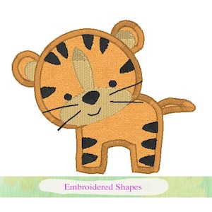 Tiger Baby Applique Machine Embroidery Design, INSTANT DOWNLOAD files