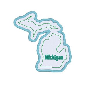 Michigan Applique Machine Embroidery Design: 3 Hoop Sizes and Machine Formats Included