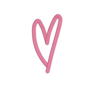 Heart Machine Embroidery Design, 6 Sizes, Mini Heart Outline Embroidery Design, Instant Download Files