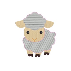 Baby Sheep Machine Embroidery Design (Instant Download)