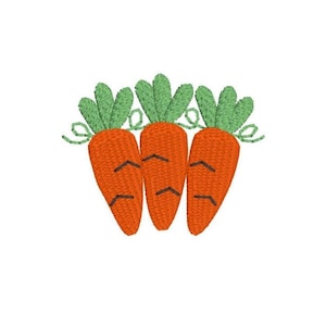 Carrot Machine Embroidery Design, Bundle of Carrots Embroidery Design, Instant Download Files
