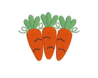 Diseño de bordado a máquina de zanahorias, diseño de bordado de manojo de zanahorias, archivos de descarga instantánea