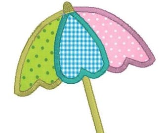 Umbrella Embroidery Applique Design (Instant Download)