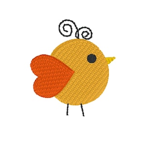 Valentine Bird Machine Embroidery Design (Instant Download)
