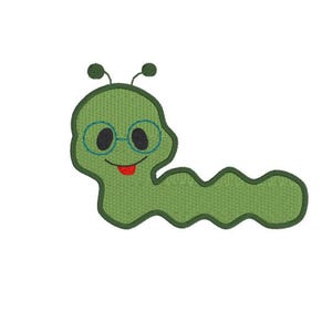 Caterpillar Machine Embroidery Design, Cute Caterpillar Embroidery Design, Instant Download Files