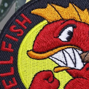 The HELLFISH Hell fish Patch Morale Tactical badge Force Army fictional Military unit WW2 Springfield Burns Bart