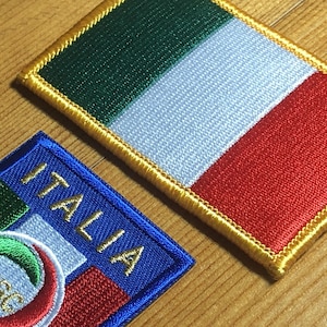 Italy Italian Soccer or National flag iron on Patch