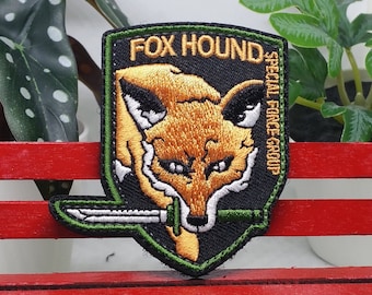FOXHOUND Special Forces Unit Black Ops Unit usa Army US Patch Morale Airsoft Tactical Uniform Badge Bag Vest Cosplay msf High-Tech fox metal