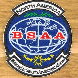 BSAA Nordamerika Biotwerrismus Aufnäher - Resident Evil Cosplay Prop (3.5x3.25)